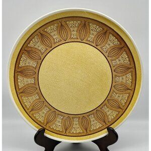 Vintage Taylor Smith & Taylor MCM Platter Honey Gold Atomic Onion 12.5" Diameter